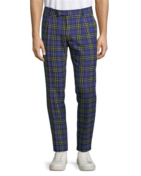 mens burberry plaid pants|burberry dress pants for men.